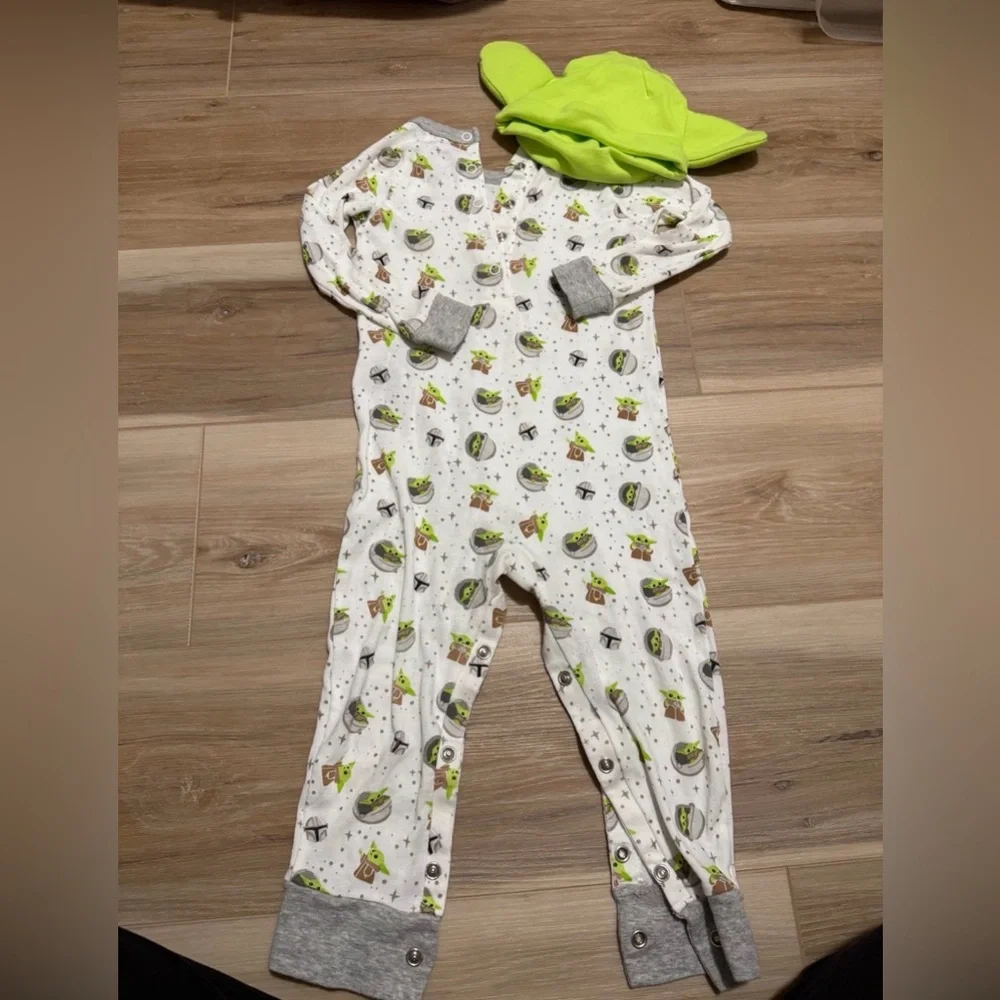 10pc Toddler Star Wars Grogu Pajama Sweatshirt & Plush Bundle Lot 18M-2T